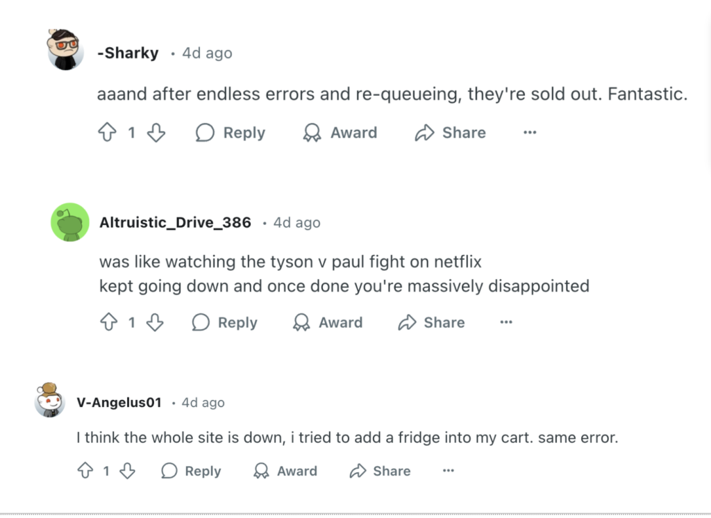 Reddit threat of consumers complaining about bots stealing Nvidia 5090 GPU inventory
